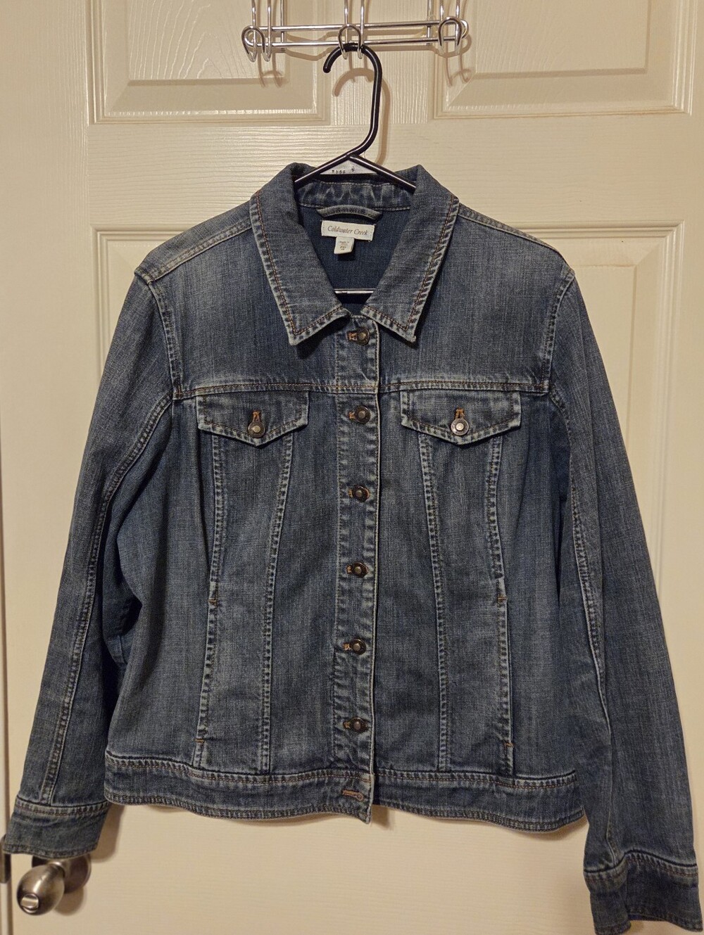 Coldwater Creek Denim Jacket Cotton Spandex PXL